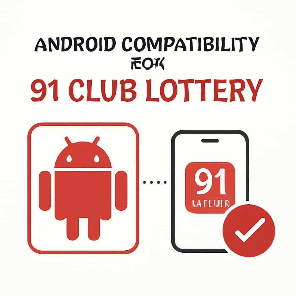 A diagram illustrating the installation steps for the 91 Club Lottery on Android.