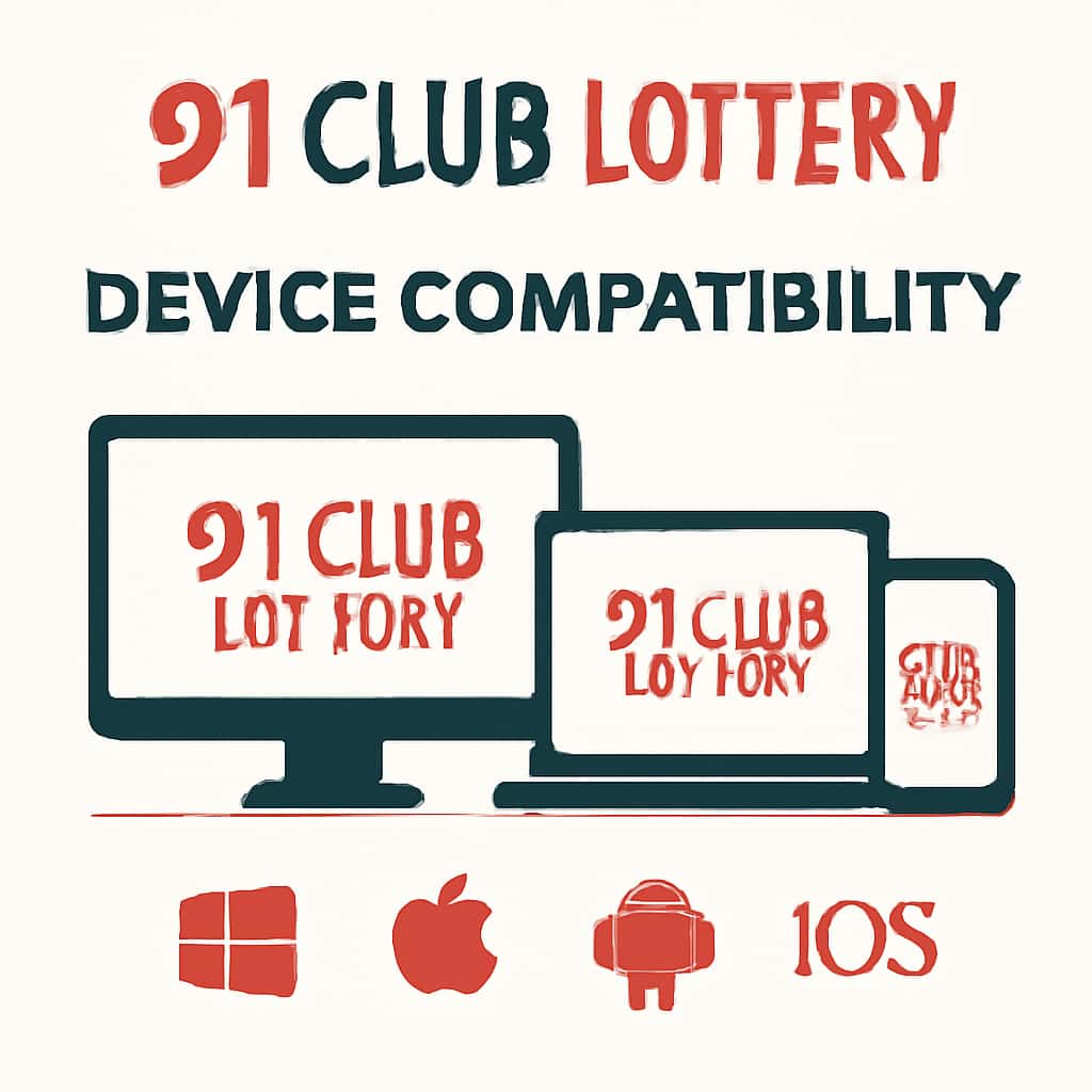 Diagram illustrating device compatibility for 91 Club Lottery