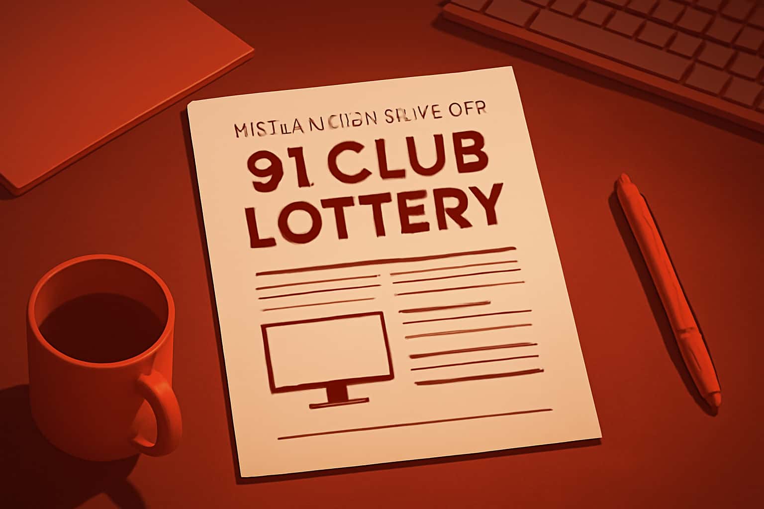 An informational scene depicting the installation guide for 91 Club Lottery.