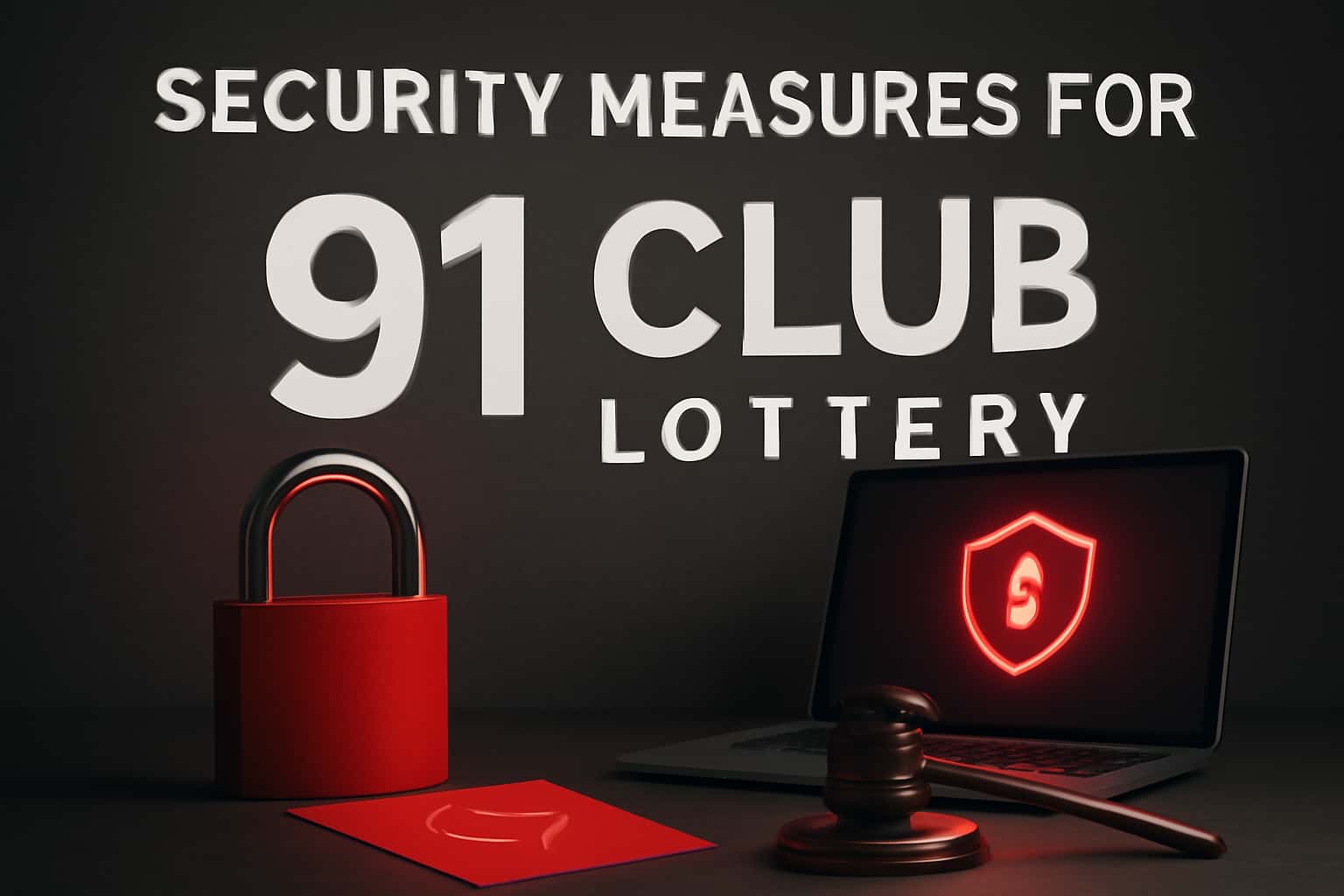 Informational graphic showcasing security measures for 91 Club Lottery.