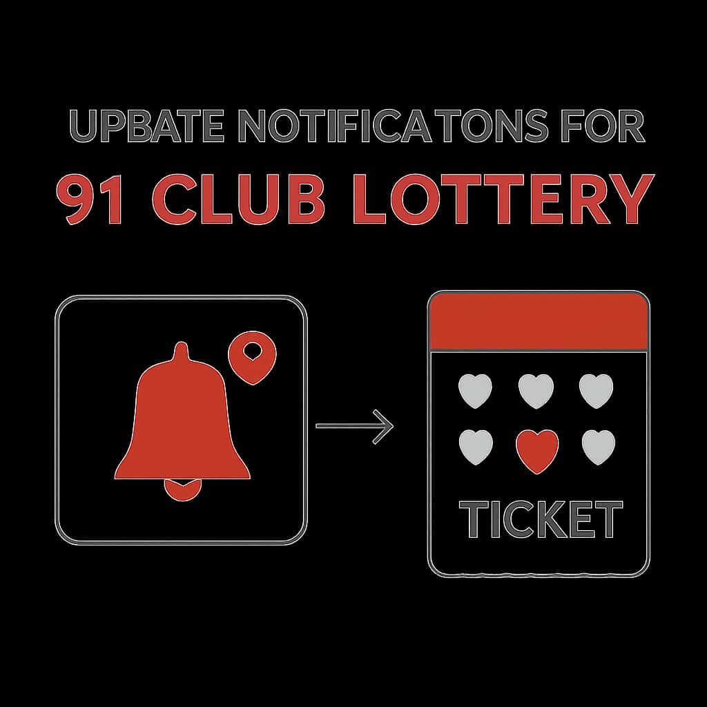 An educational illustration about Update Notifications for the 91 Club Lottery.