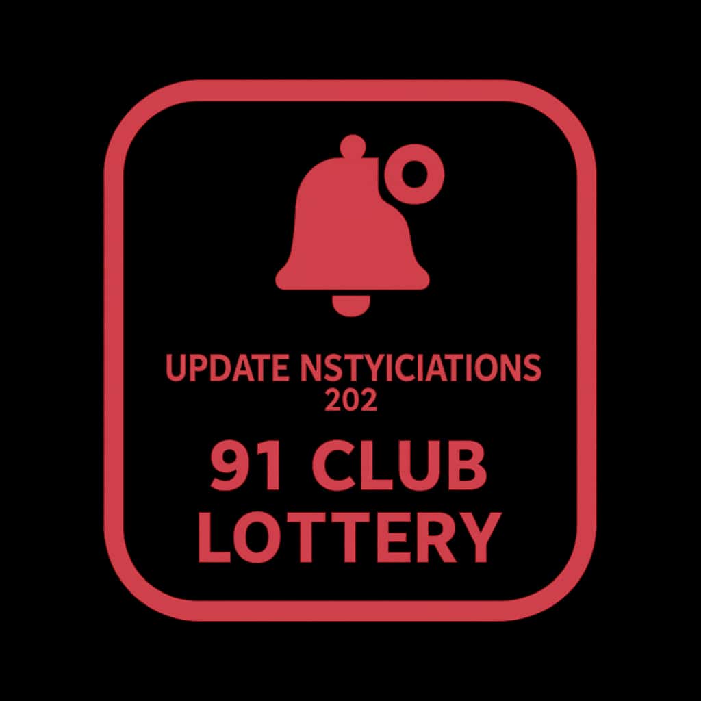 A badge icon representing Update Notifications for the 91 Club Lottery.