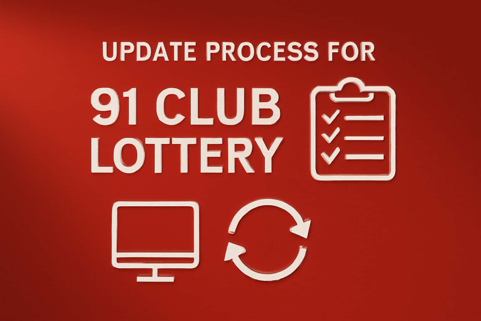 An informative visual representation of the update process for the 91 Club Lottery application.