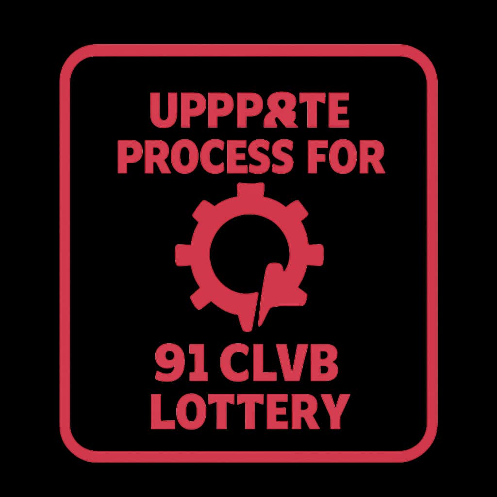 A clean and professional badge indicating the update process for the 91 Club Lottery.